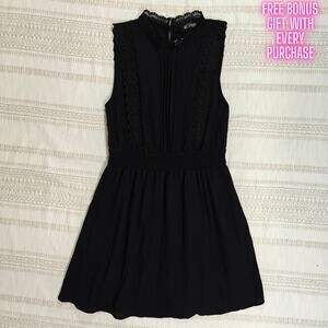 Sweet Wanderer Black Lace Dress Size L (Fits S/XS) NWOT Cute & Chic